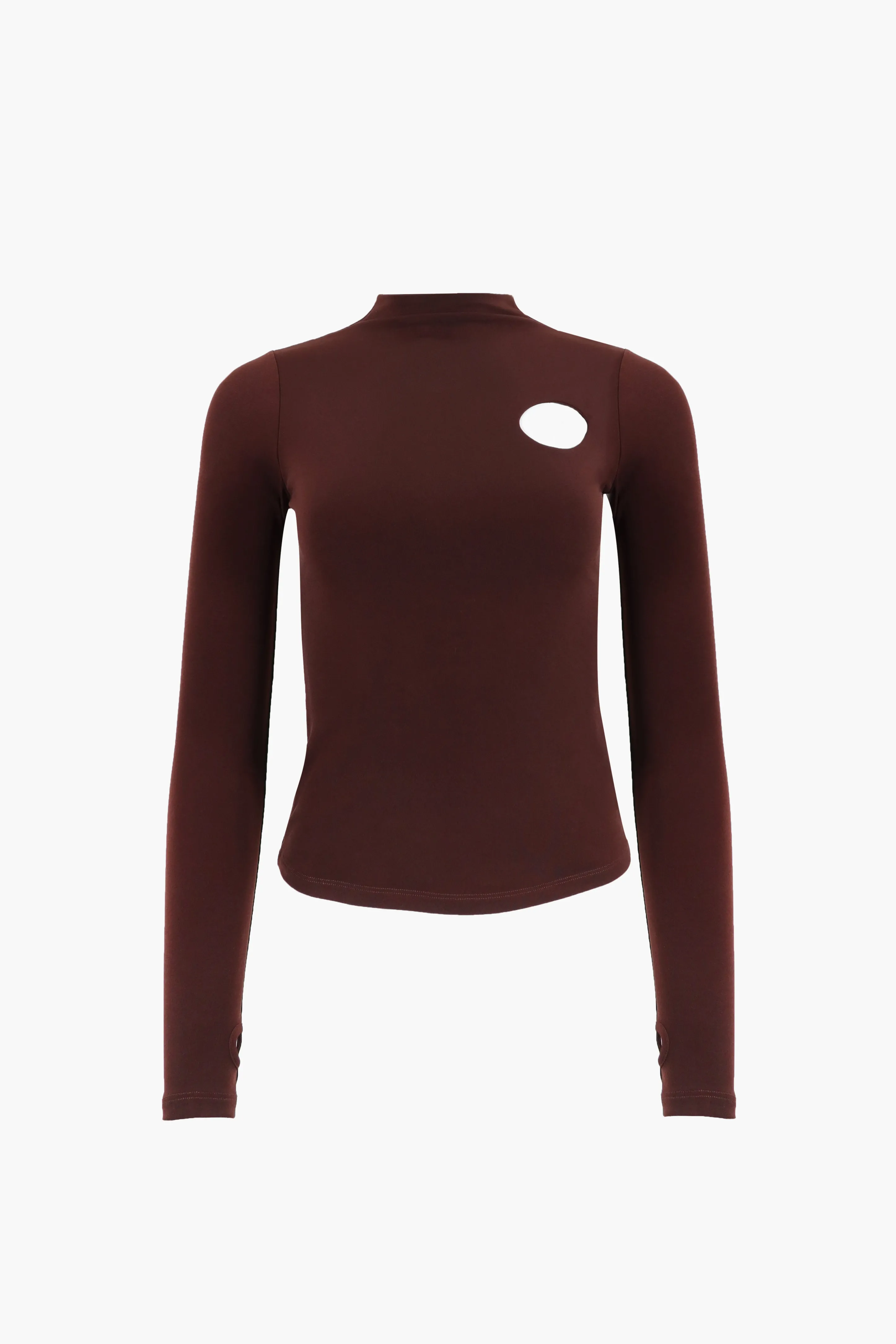 BELLA TOP IN DARK BROWN