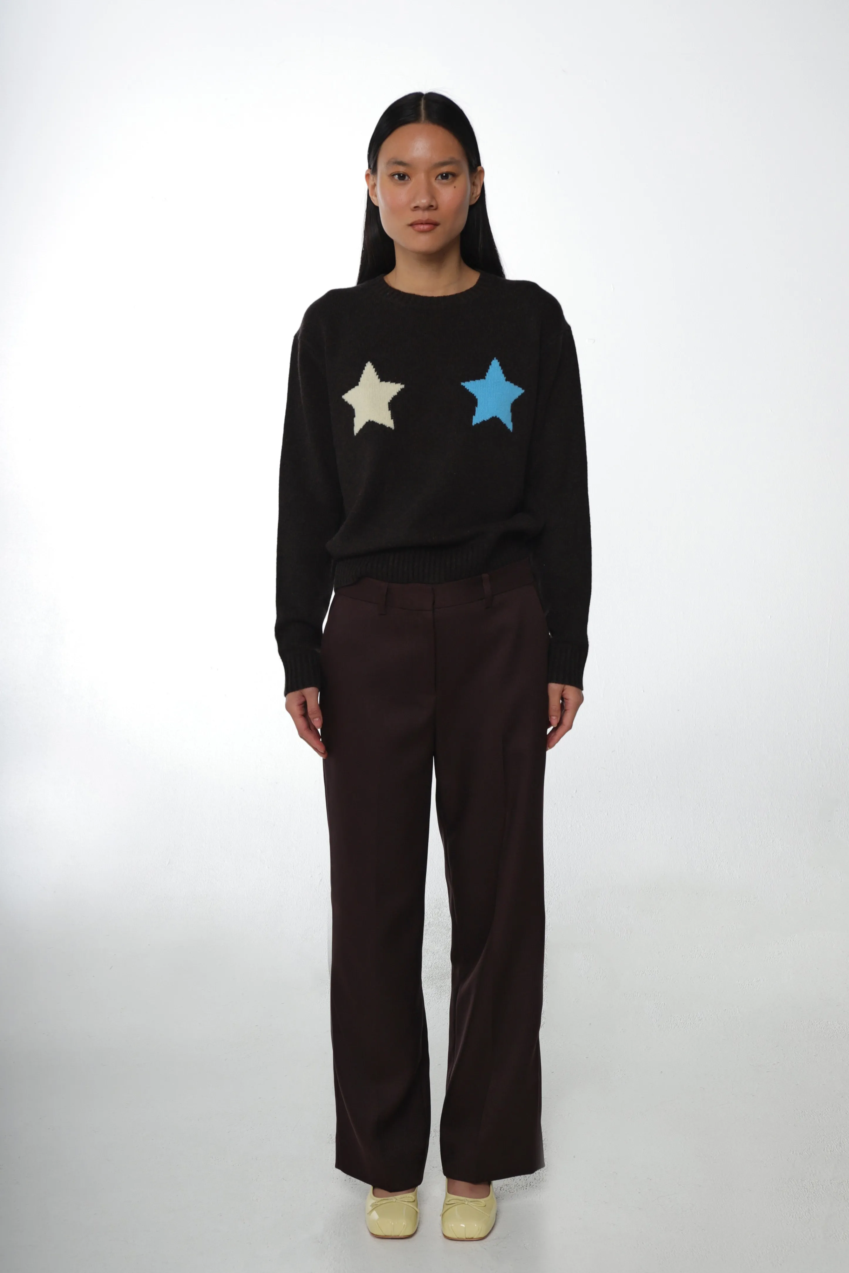 TROIS SWEATER IN DARK BROWN