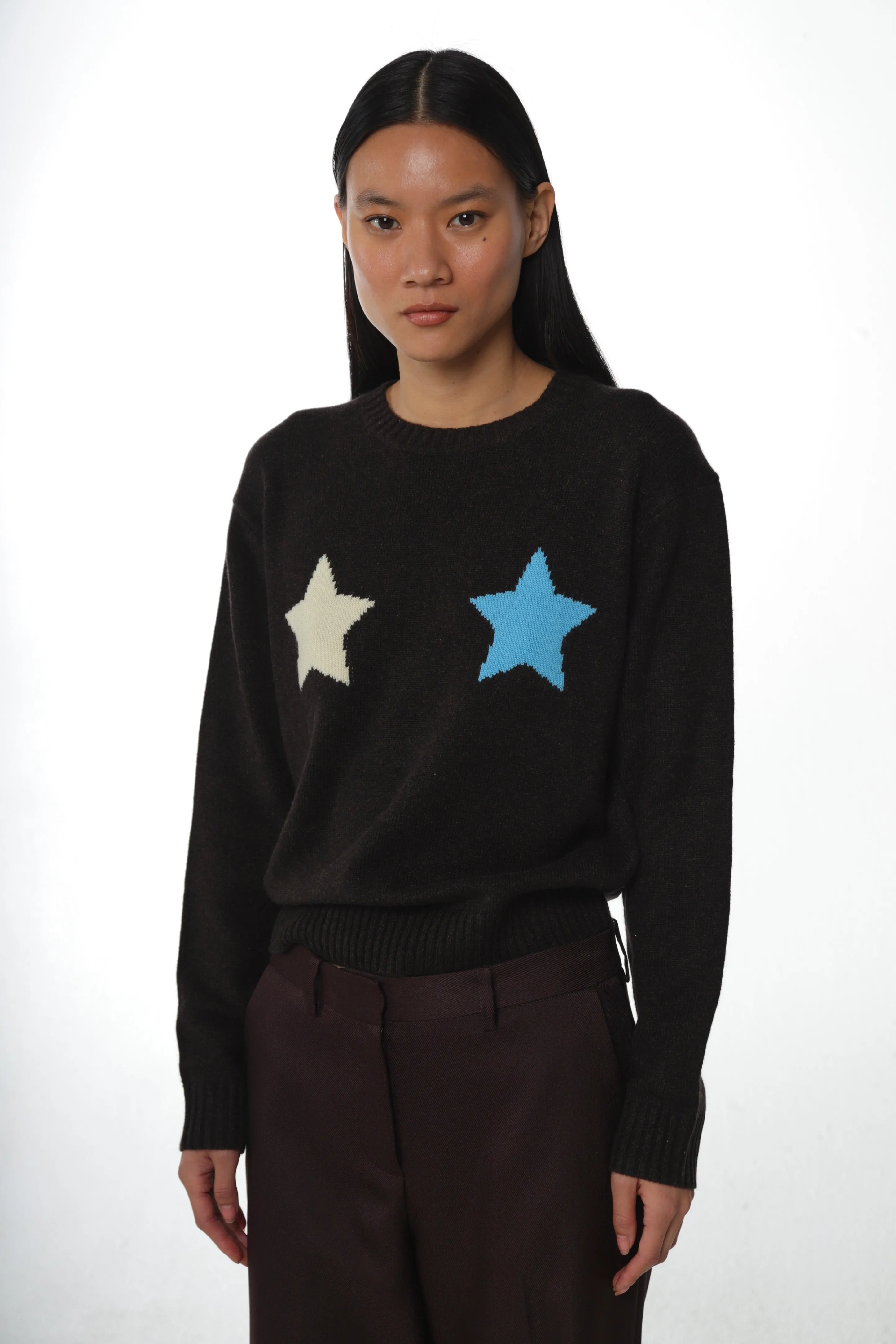 TROIS SWEATER IN DARK BROWN