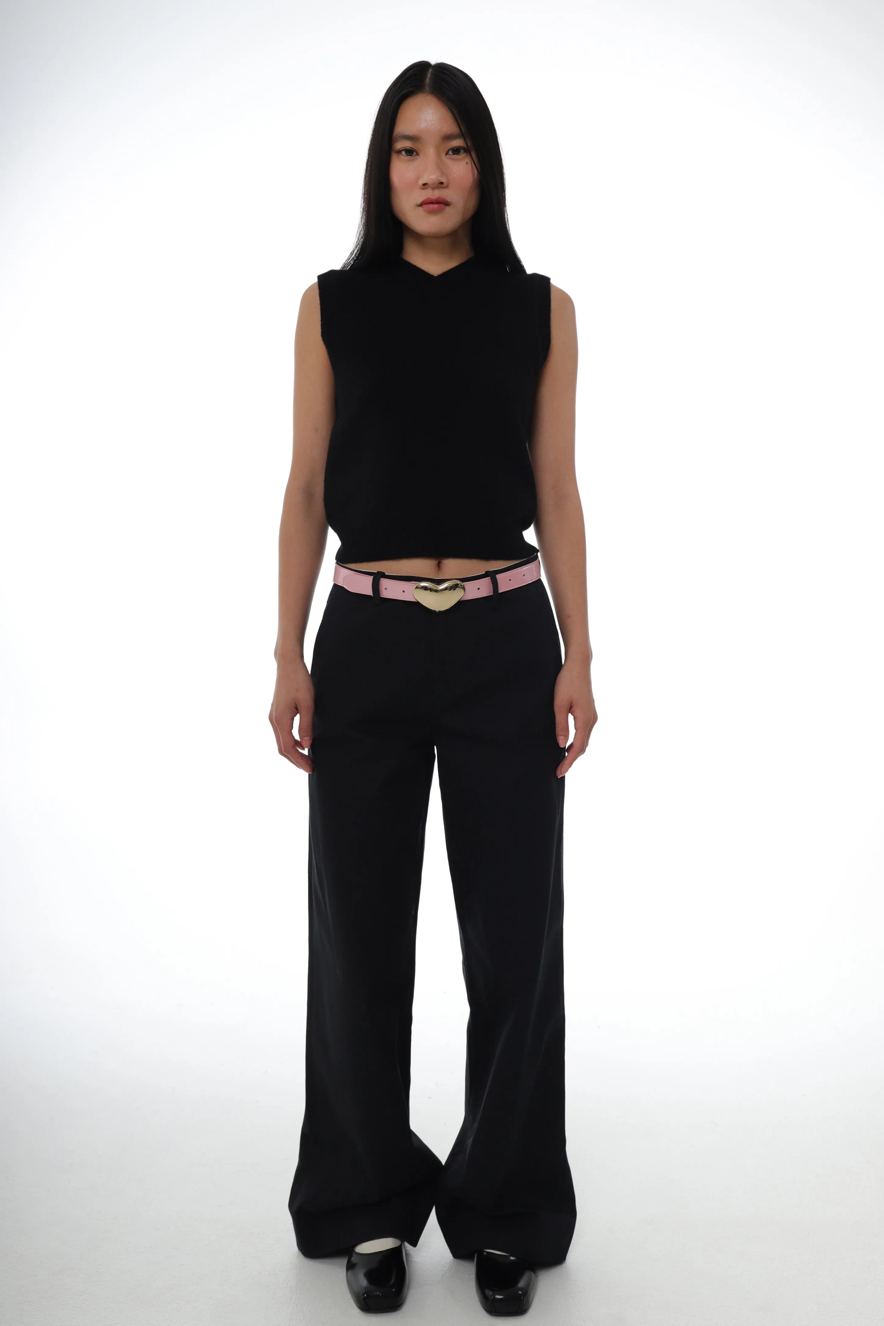 VALENTINE BELT IN METALLIC PINK