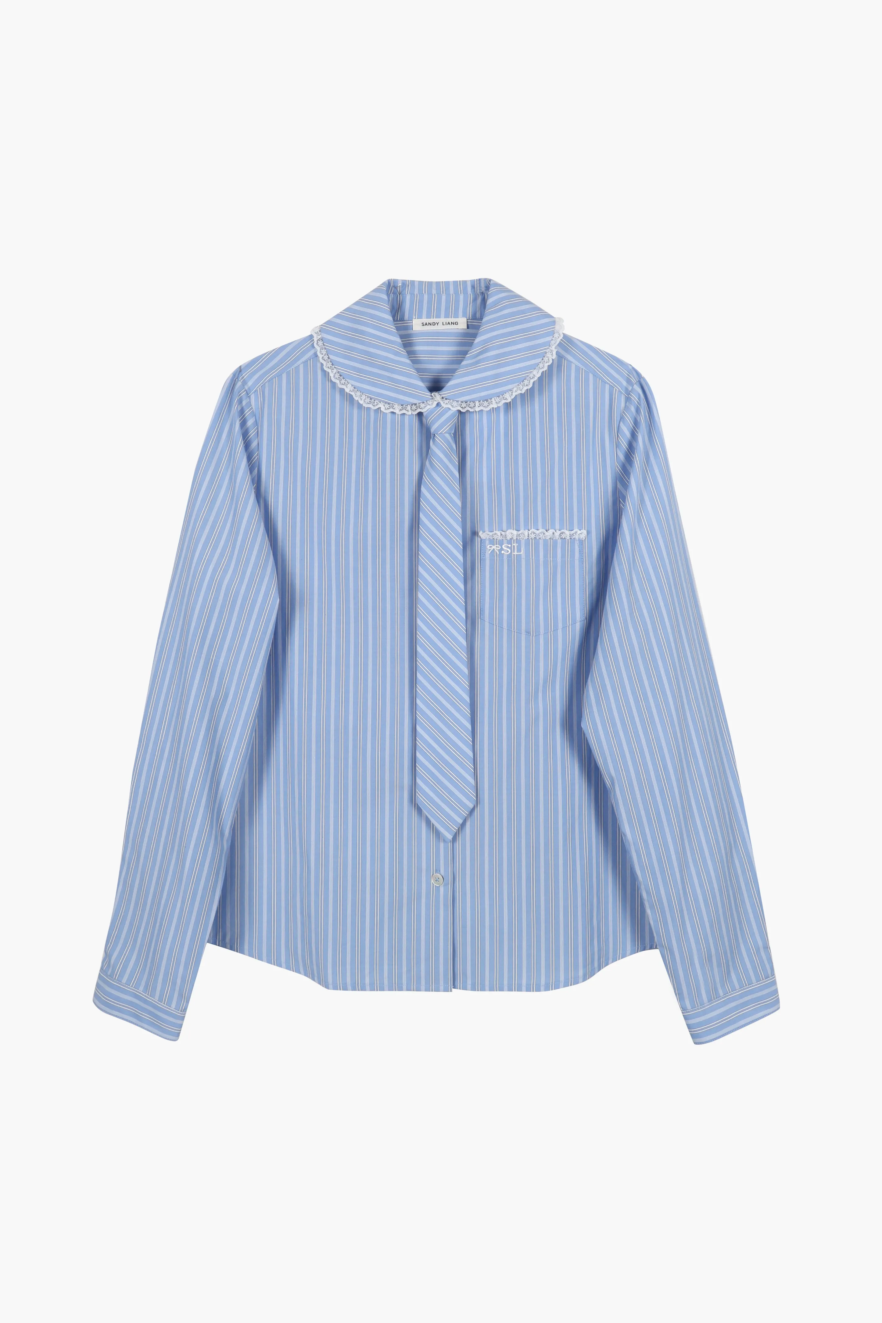 CARDIFF SHIRT IN LIGHT BLUE STRIPE