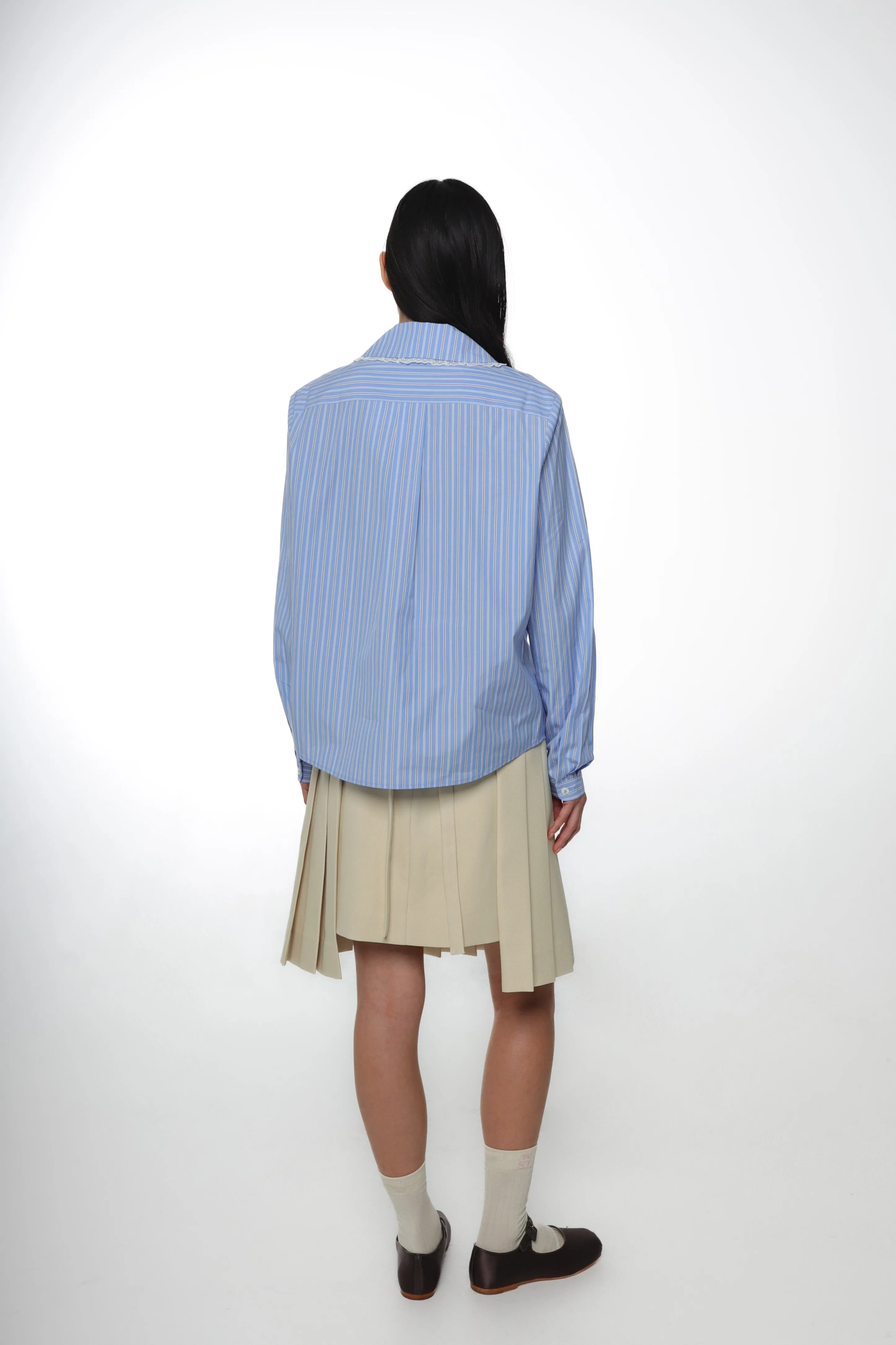 CARDIFF SHIRT IN LIGHT BLUE STRIPE