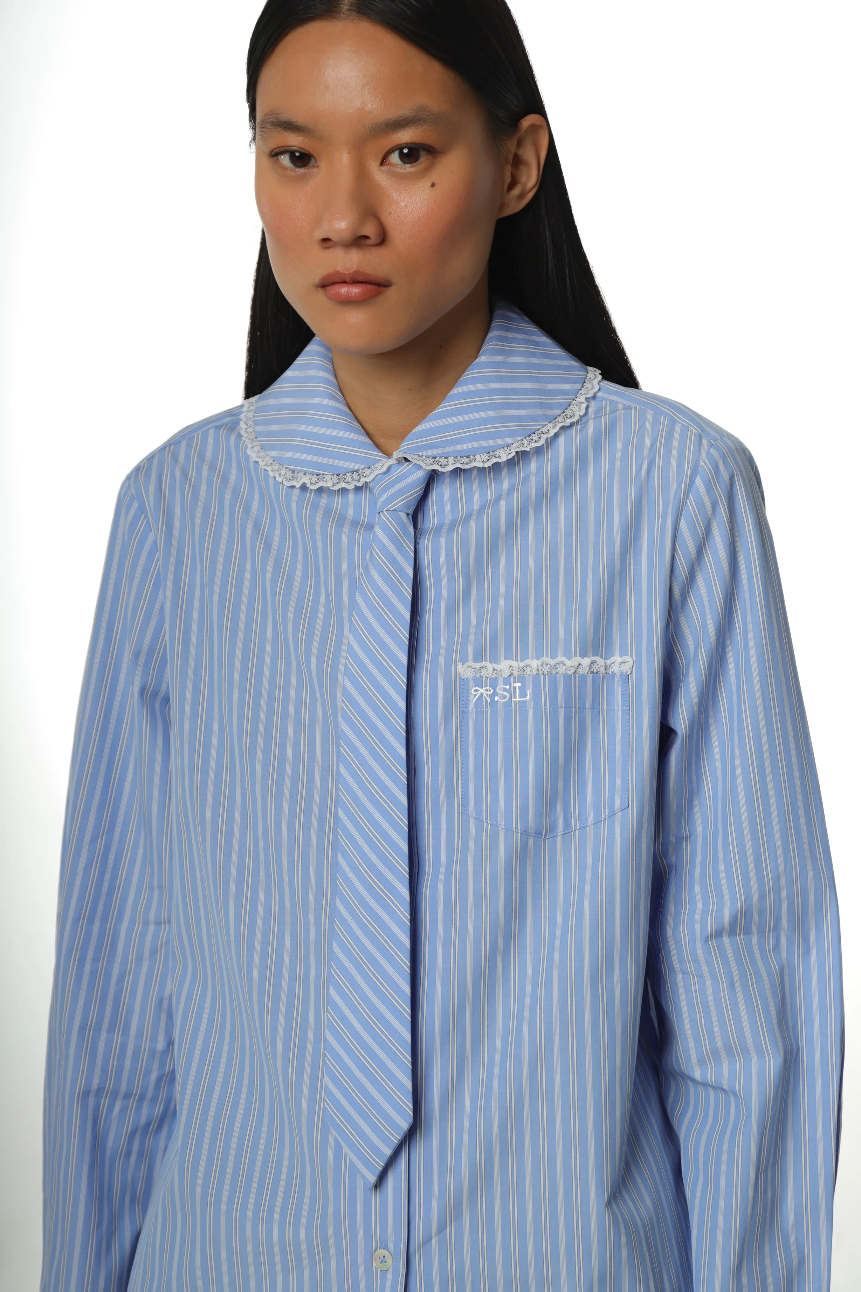 CARDIFF SHIRT IN LIGHT BLUE STRIPE