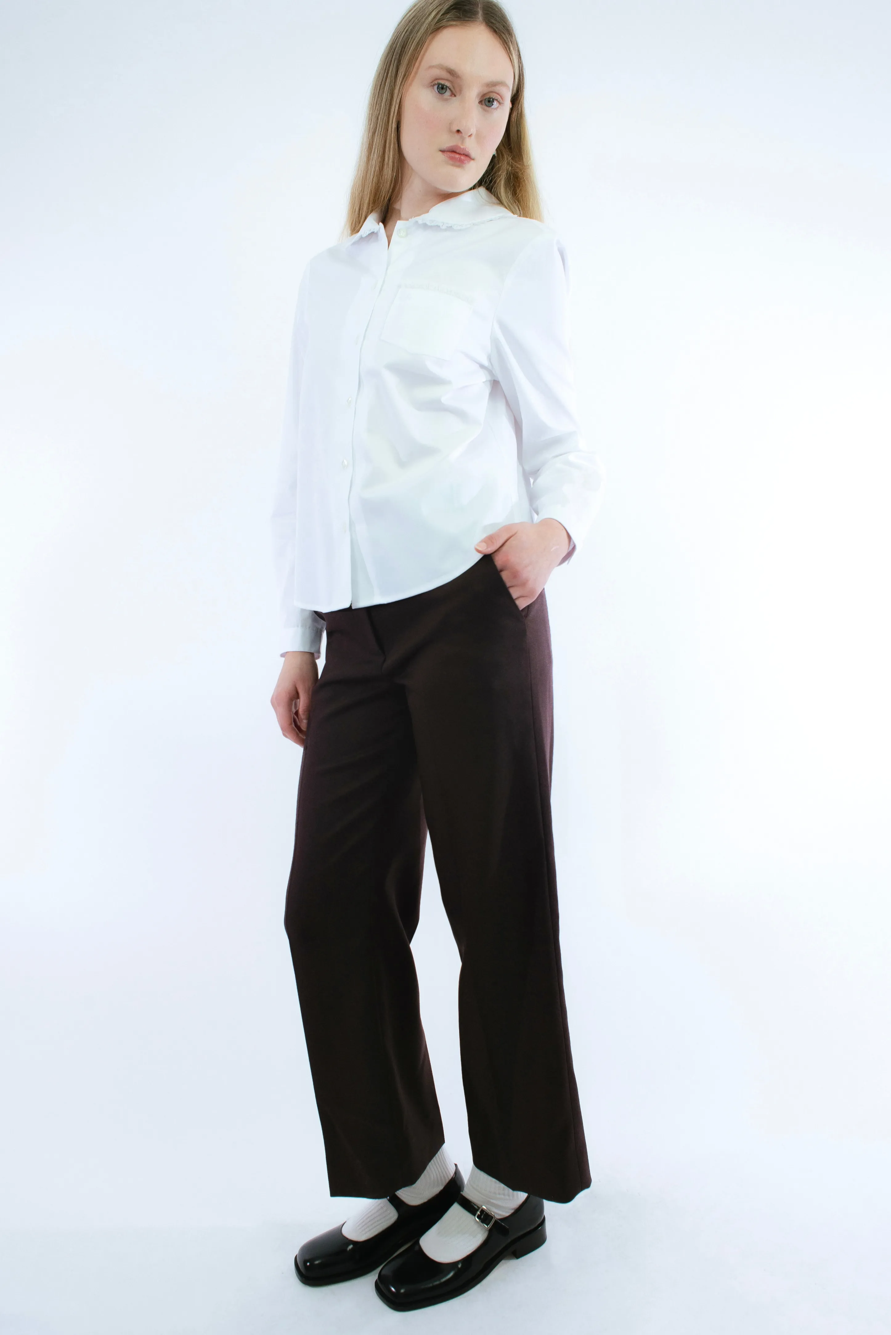 BOXY PANT IN BROWN