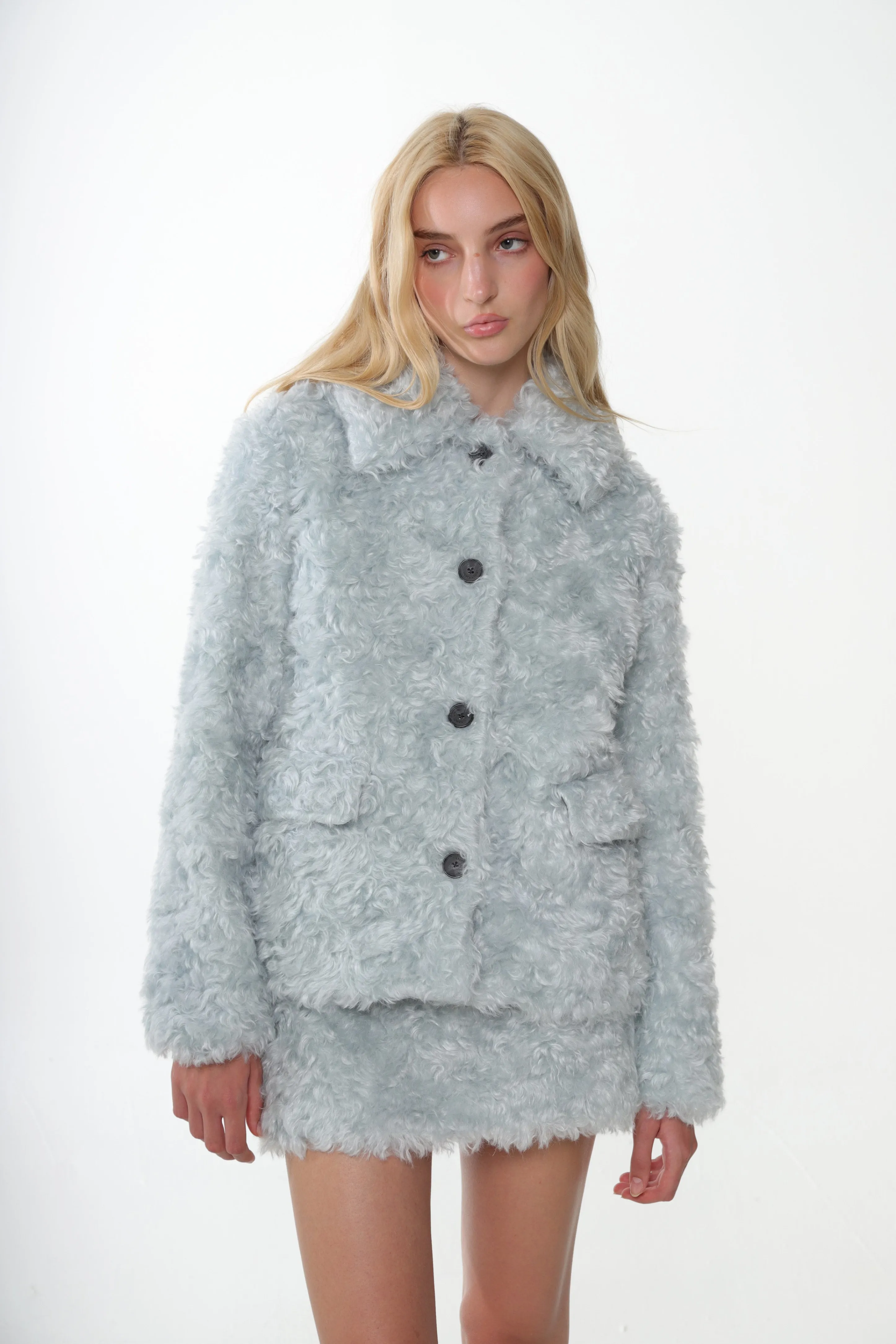 PERU JACKET IN ICE BLUE