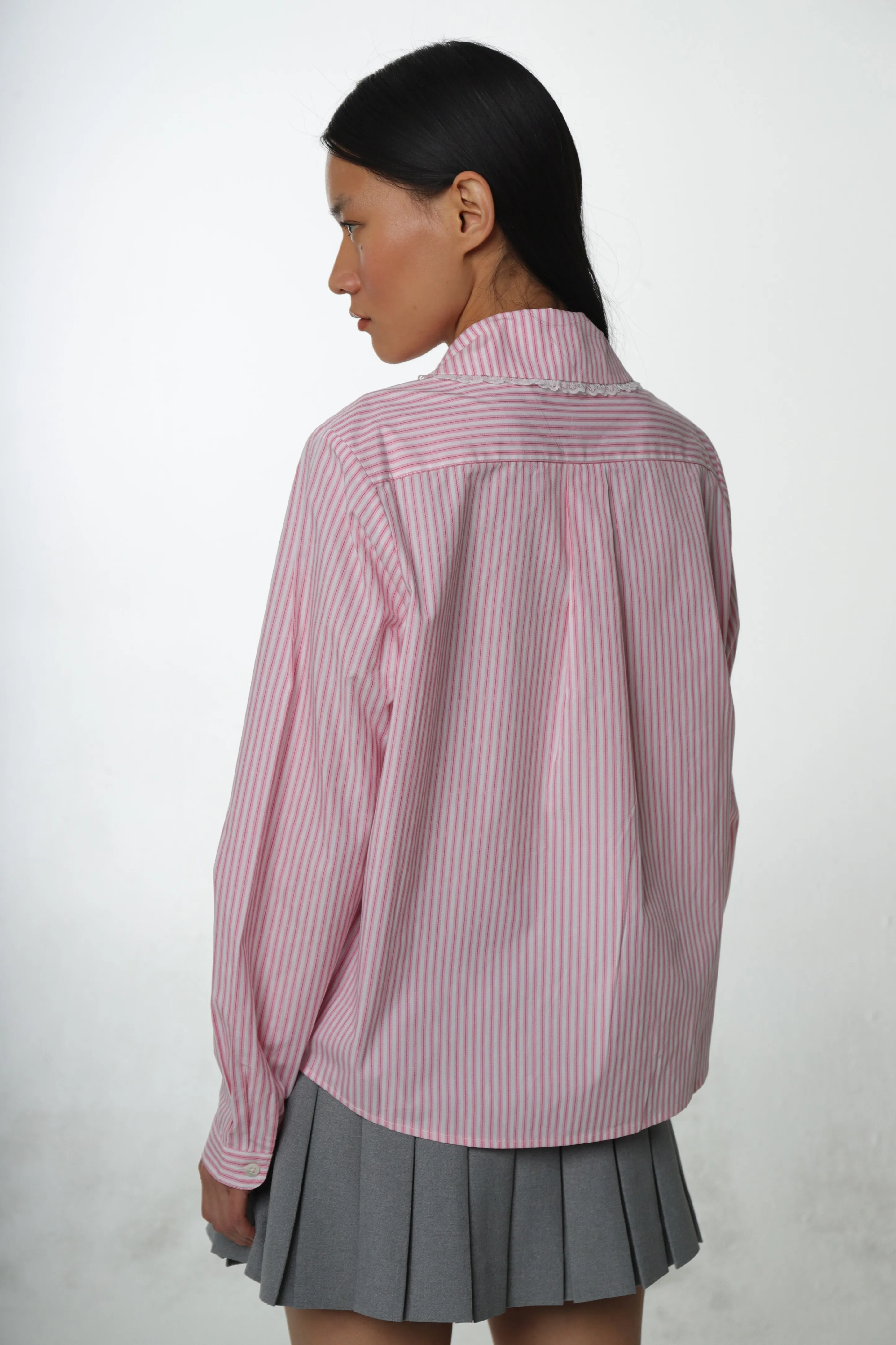 CARDIFF SHIRT IN PINK STRIPE