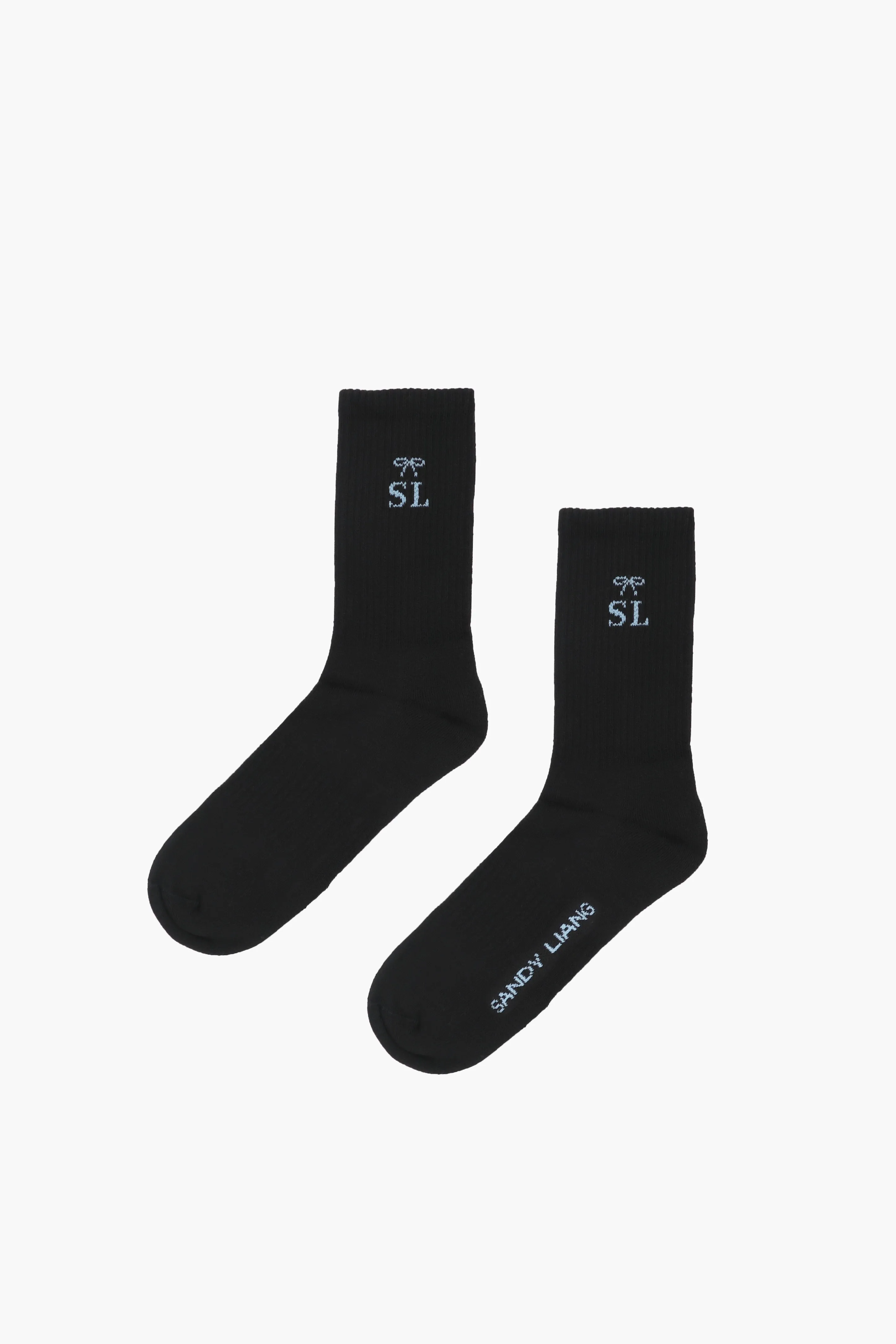 SPORT MONOGRAM SOCK IN BLACK