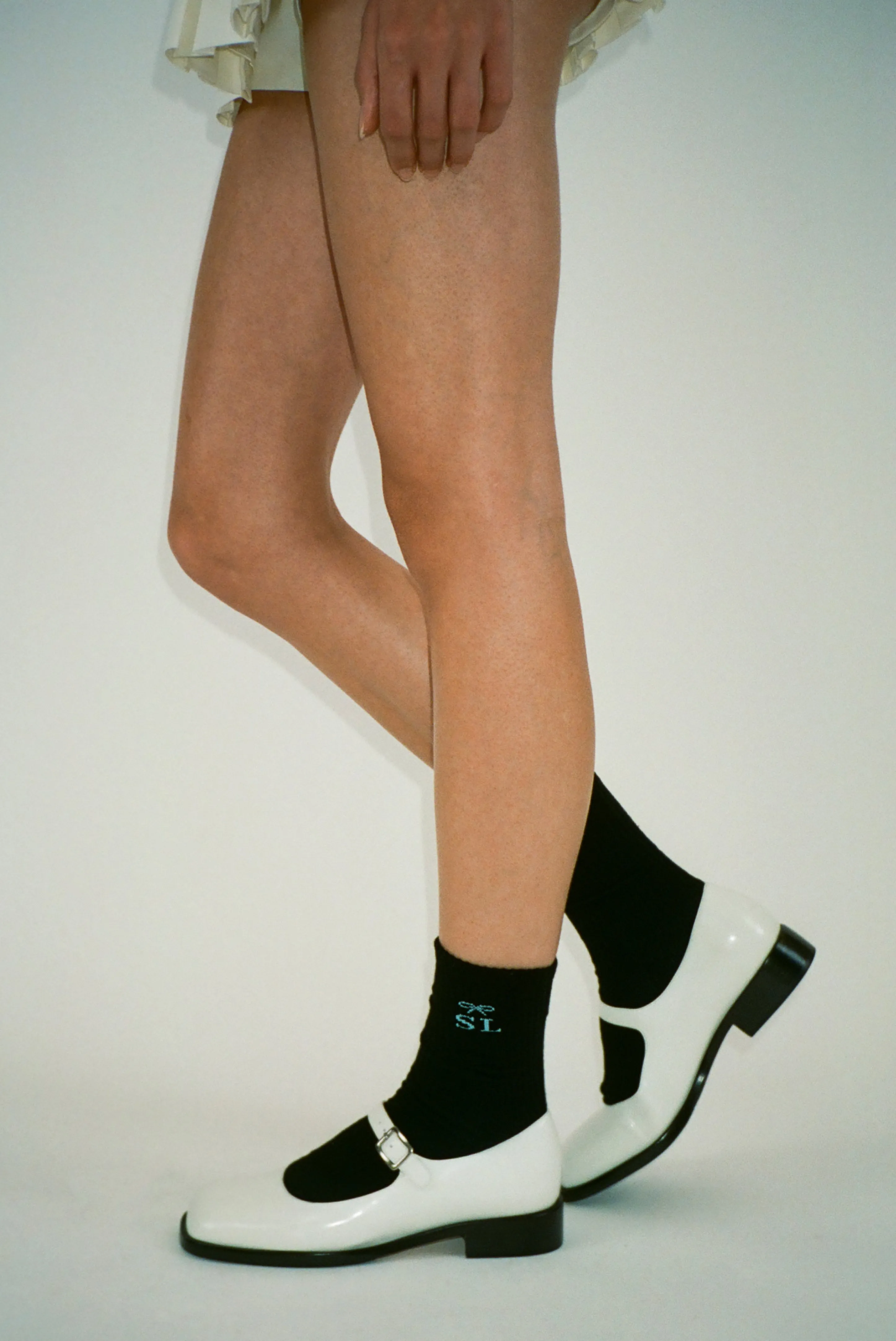 SPORT MONOGRAM SOCK IN BLACK