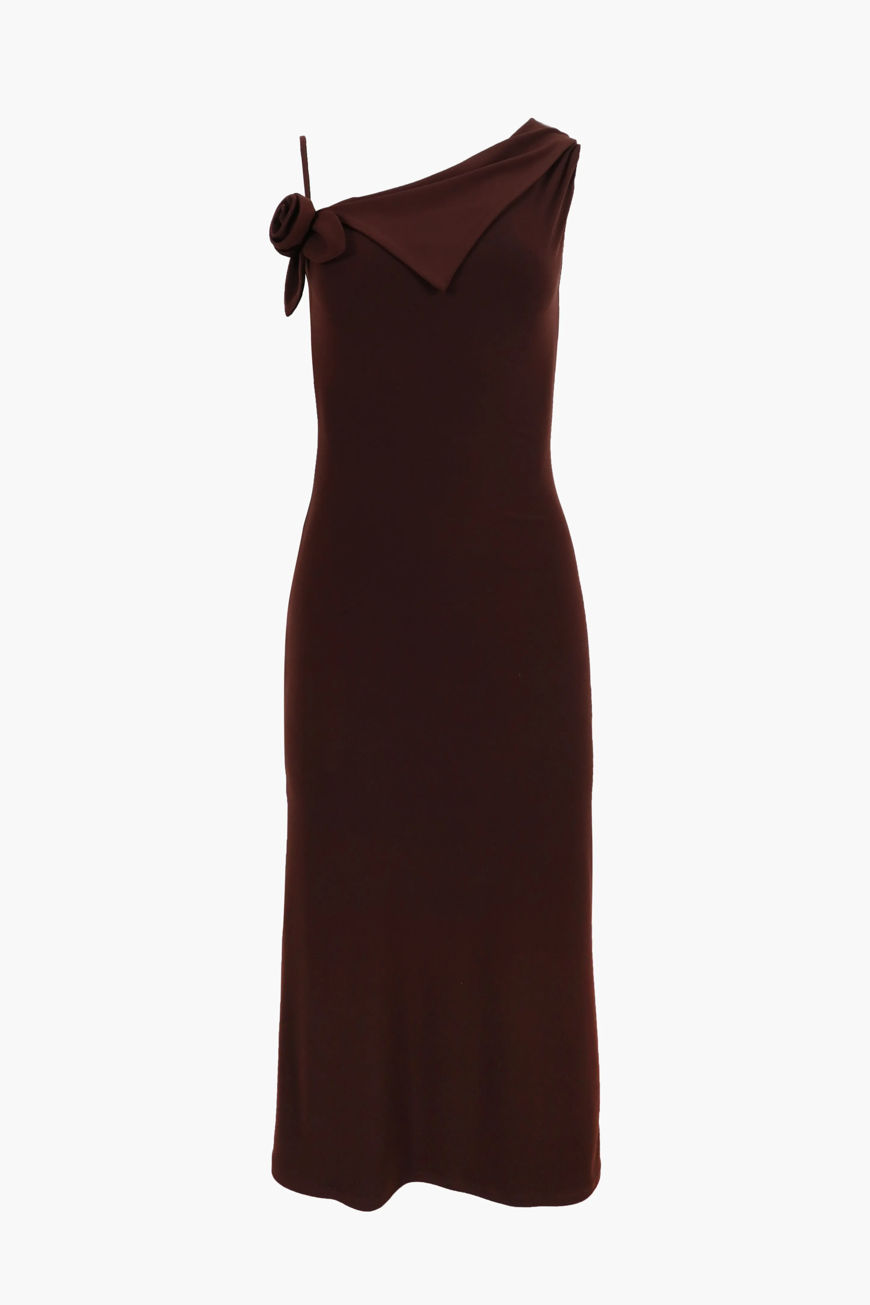 OTTER DRESS IN DARK BROWN