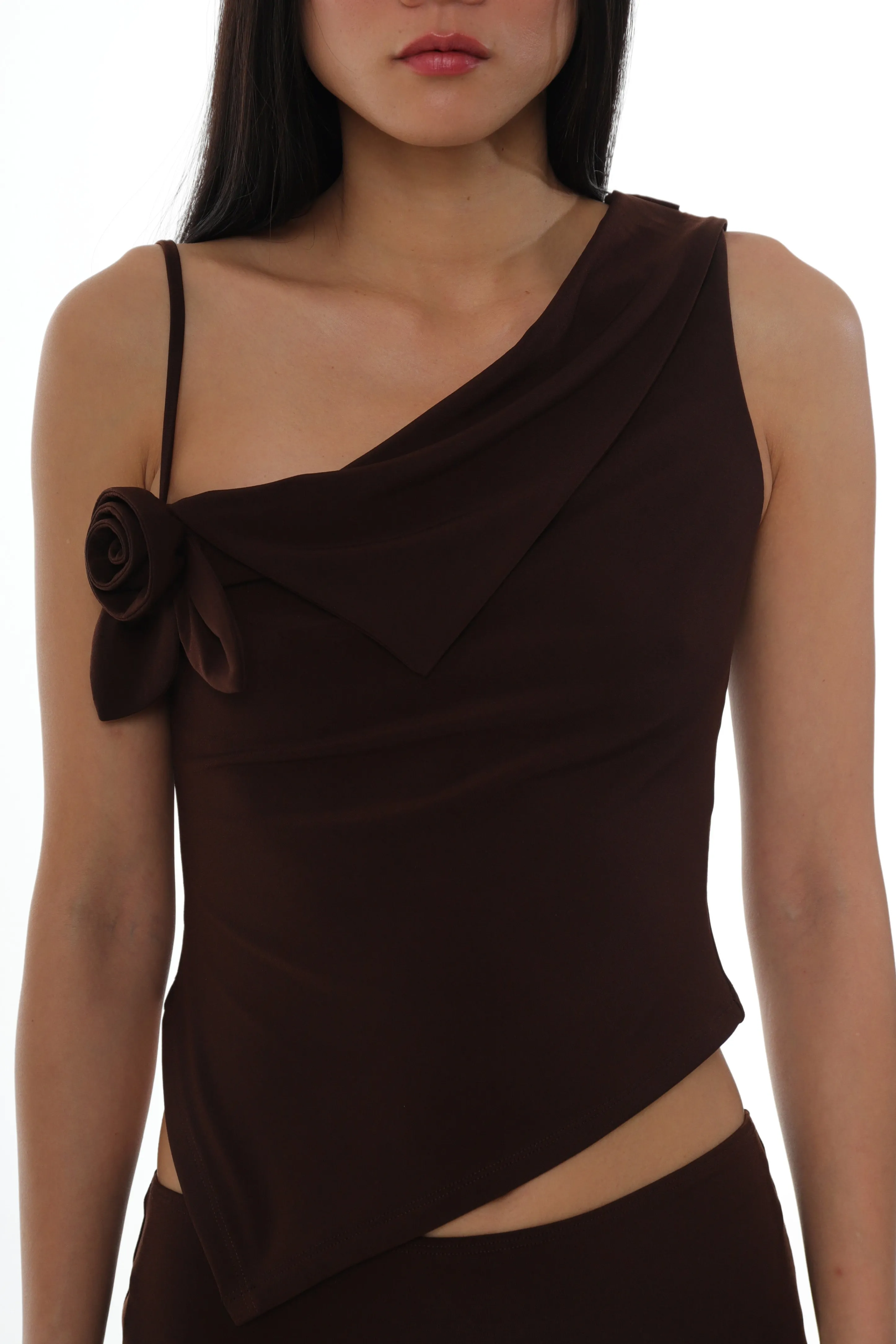 DORY TOP IN DARK BROWN