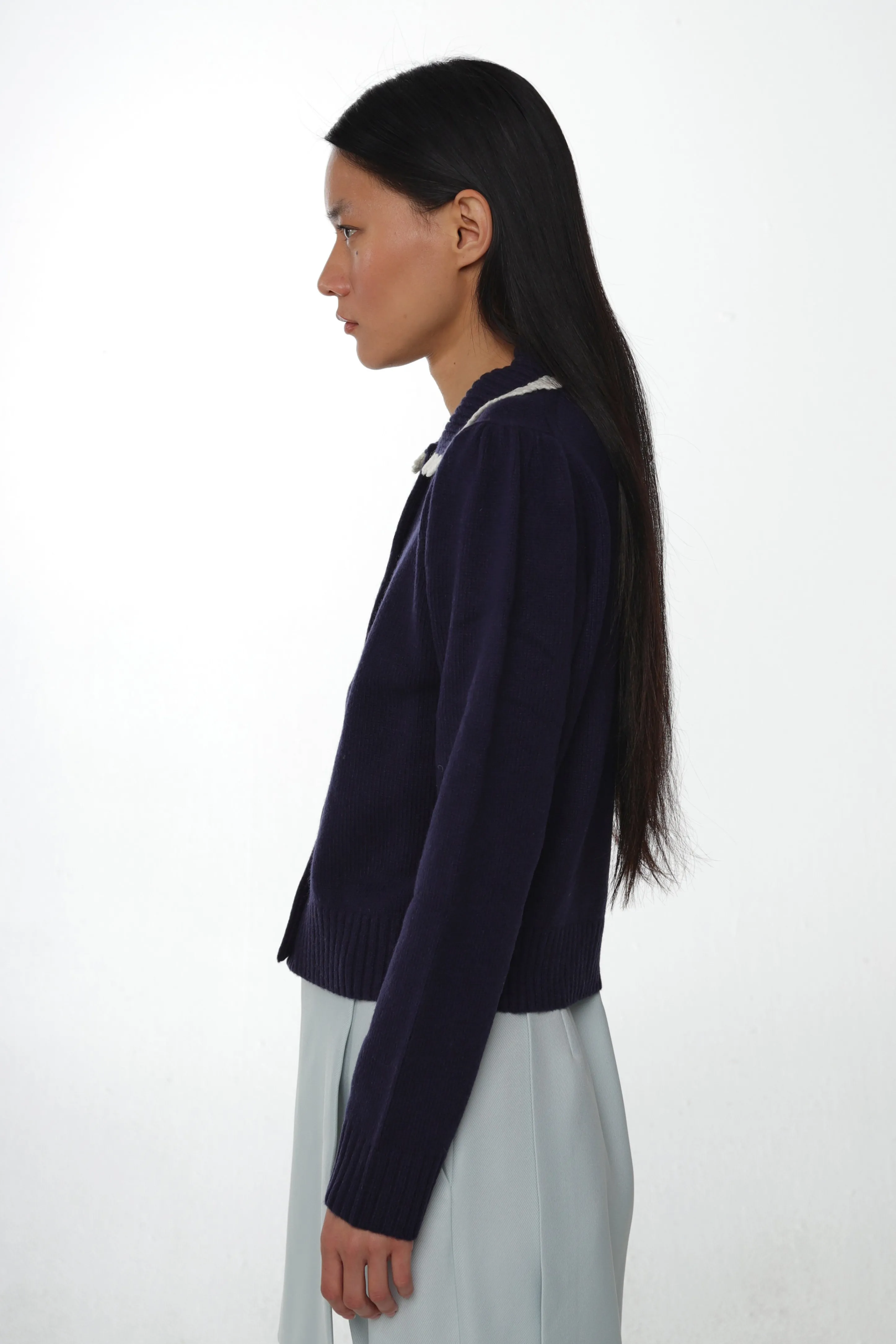 ROCHE CARDIGAN IN NAVY