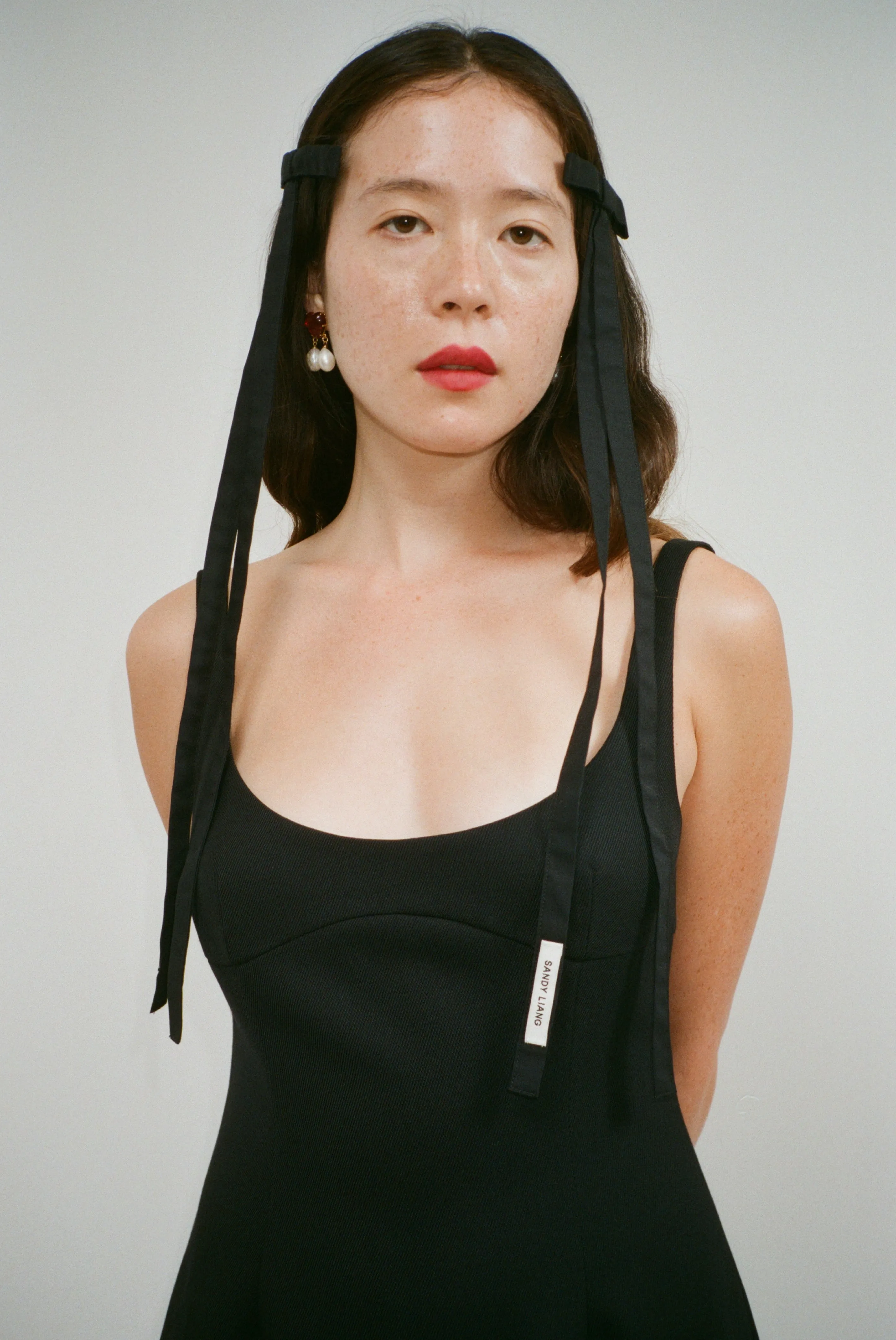 RECITAL BOWS IN BLACK TAFFETA