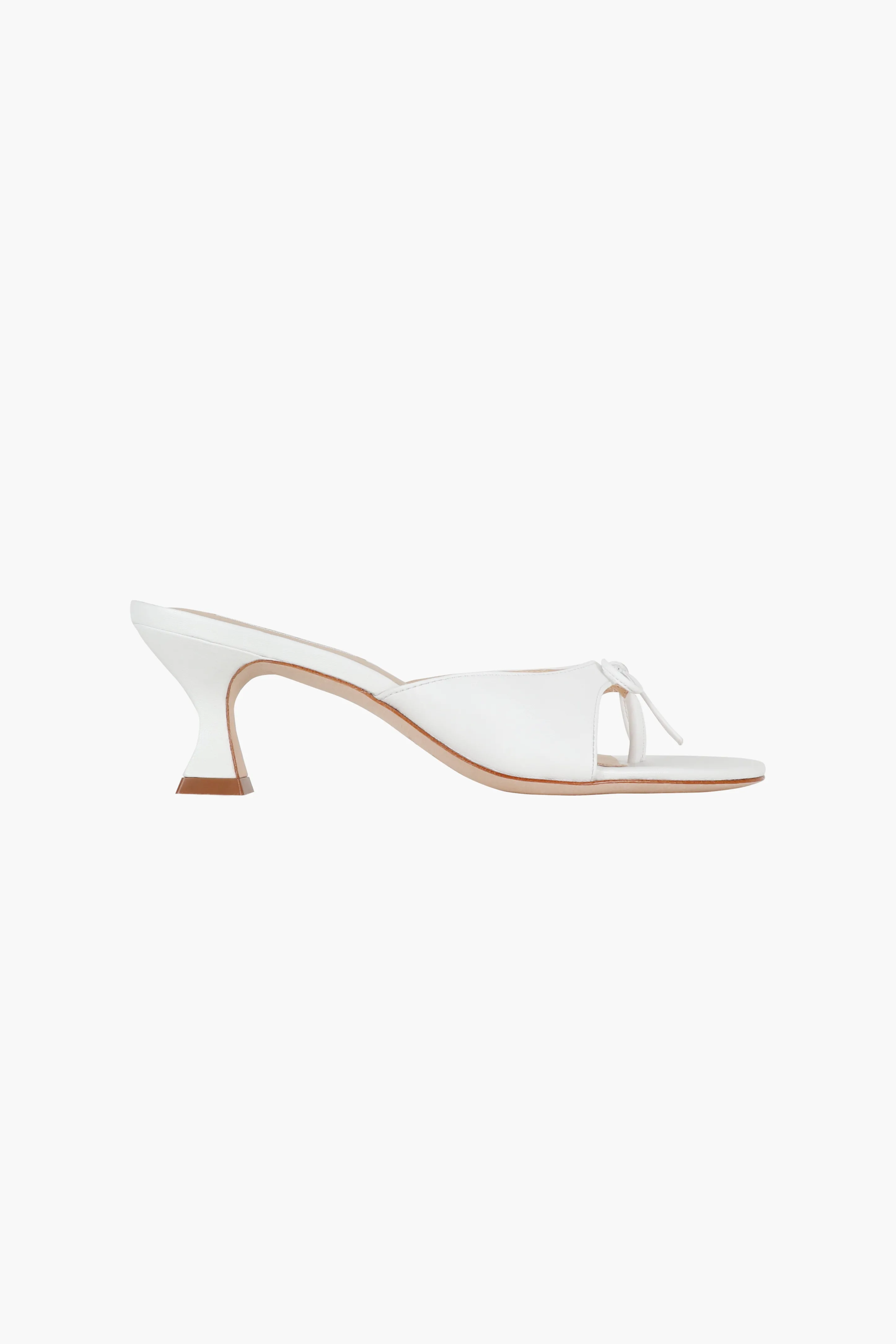 THONG MULE 60 IN OPTIC WHITE NAPPA
