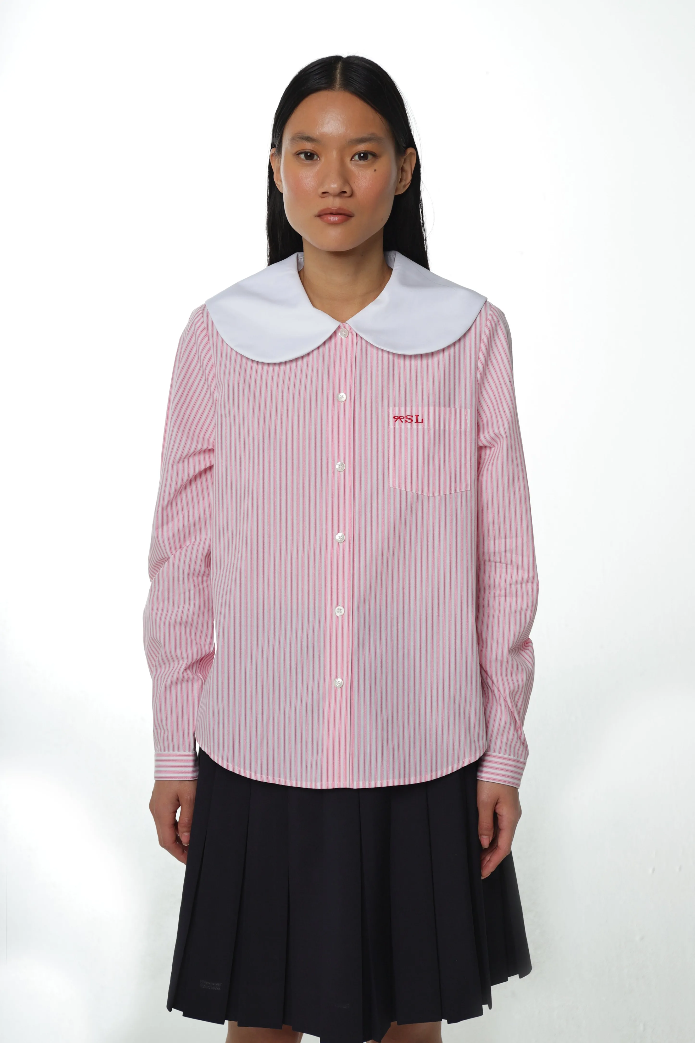 LUTON SHIRT IN PINK STRIPE