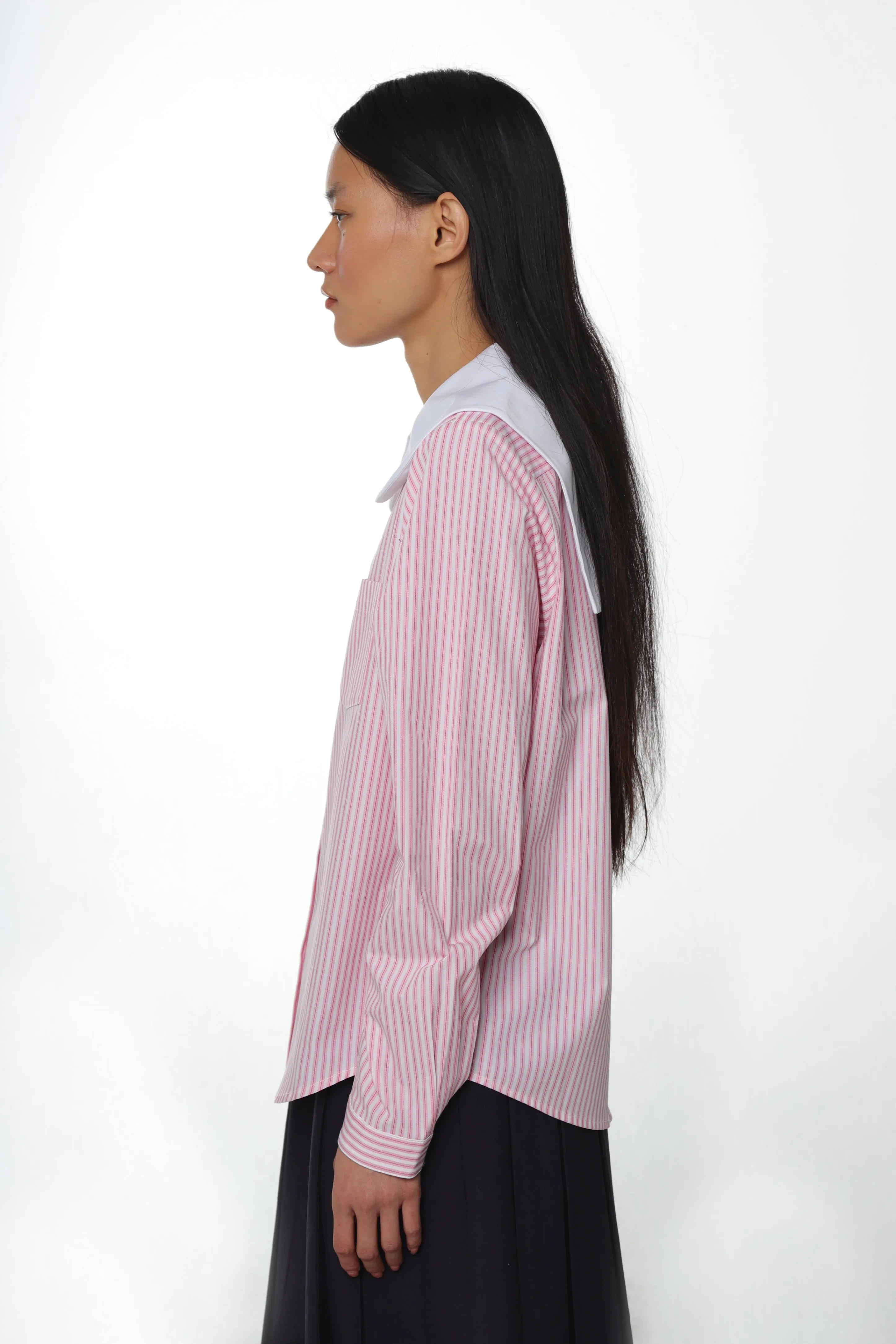 LUTON SHIRT IN PINK STRIPE