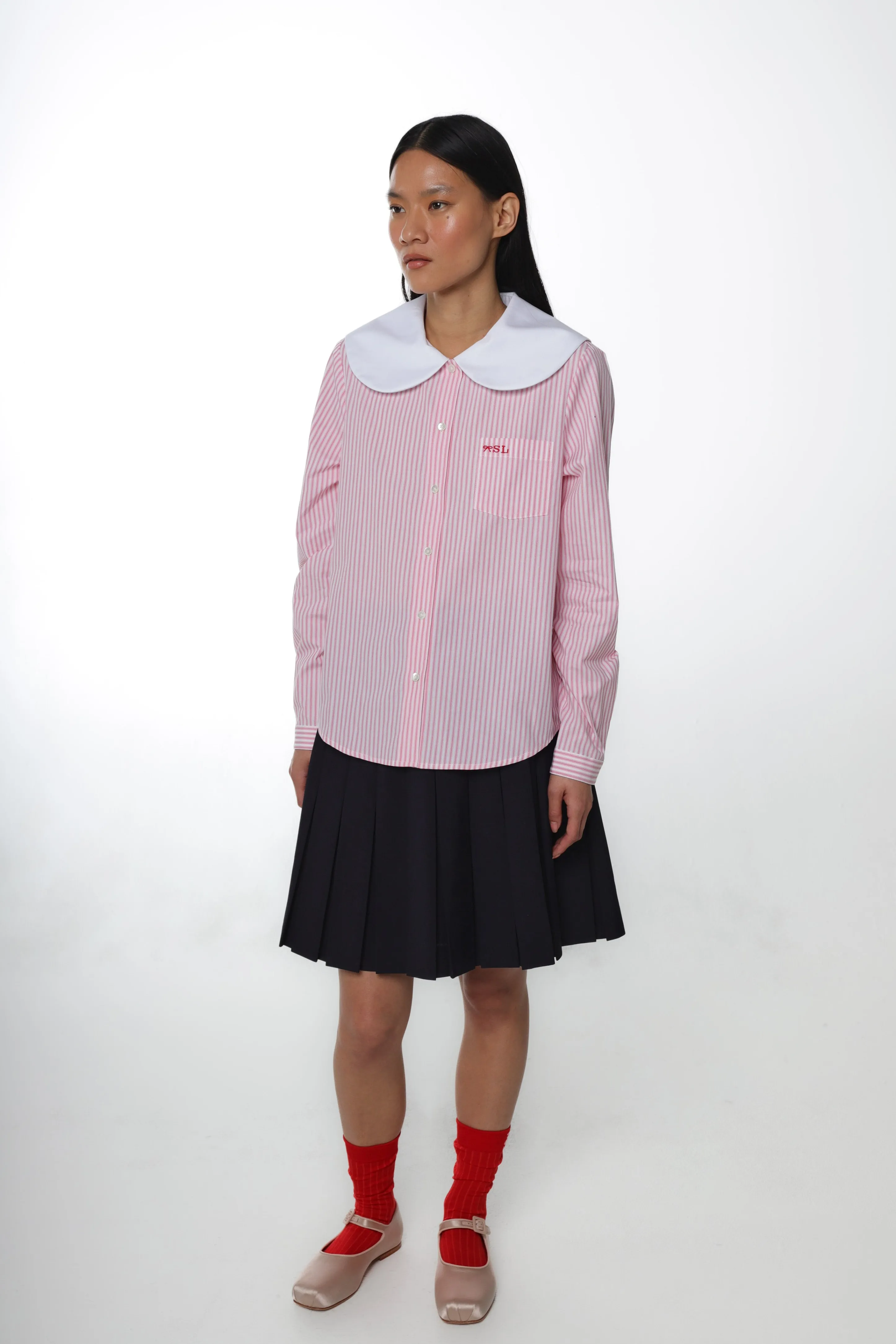 LUTON SHIRT IN PINK STRIPE